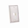 304-J2652/1P/S Vertical Cable Wall Plate, 1-Port, Stainless Steel
