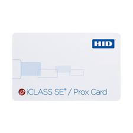 3100RGGMNN-100 HID 310 iCLASS SE Prox Card 2k Bits (256 Bytes) with 2 Application Areas Both interfaces programmed iCLASS with Security Identity Object Plain White with Gloss Finish Front Plain White with Gloss Finish Back Sequential Matching Encoded/Printed Inkjetted 13.56MHz iCLASS Card Numbering No Slot Punch This Card can be slotted vertically Printed Vertical Slot Indicators No Printed 125 kHz Card Numbering - 100 Pack