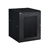 3132-3-001-15 Kendall Howard Linier Vented Door 15U Swing-out Wall Mount Cabinet - Black Finish - 23.5"W x 29.38"H x 25.99"D