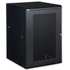3132-3-001-18 Kendall Howard 18U Linier Vented Door Swing-out Wall Mount Cabinet - Black Finish - 23.5"W x 34.63"H x 25.99"D