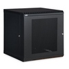 3142-3-001-12 Kendall Howard 12U Linier Vented Door Fixed Wall Mount Cabinet - Black Finish - 23.5"W x 24.13"H x 22.86"D