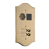 3201-R Comelit ROMA series brass video entrance panel with 1 push-button. Preset for Powercom audio/video module