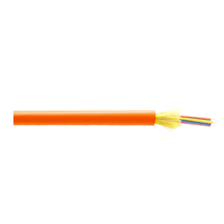33-006-22J-RZNOOP-3500 Remee 6 Fiber Tight-Buffered Multimode OM1 OFNP Plenum Distribution Fiber Optic Cable - 3500' Spool - Orange