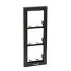 Show product details for 3311/3A Comelit Powercom-iKall Module-holder frame complete with cornice for 3 module- Anthracite color