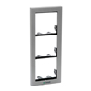 3311/3S Comelit Powercom/iKall Module-holder frame complete with cornice for 3 module- Silver color