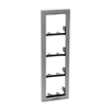 3311/4S Comelit Powercom/iKall Module-holder frame complete with cornice for 4 module- Silver color