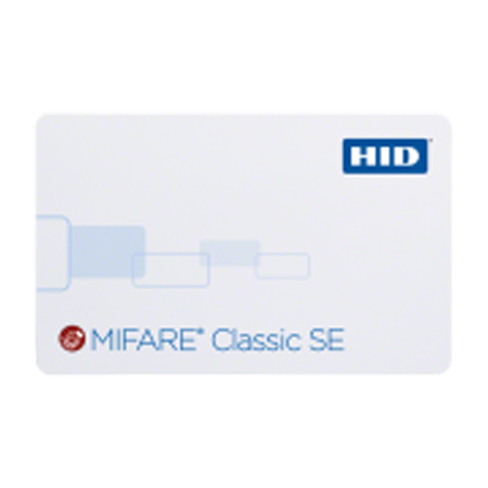 3450PG1MN-100 HID 345 MIFARE Classic Card Composite 40% Polyester/PVC Programmed with Security Identity Object (SIO) for MIFARE Plain White with Gloss Finish Front Plain White with Gloss Finish with Magnetic Stripe Back Sequential Matching Encoded/Printed Inkjetted Card Numbering No slot punch - 100 Pack