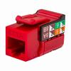352-V2720/RD Vertical Cable CAT6 Data Grade Keystone Jack 90° 8x8 Conductors - Red