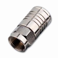 3A0012X Vanco Male Tool Less "F" Coaxial Connector - RG6/U and Nickel Pair
