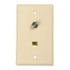 40-1511 Color Rite Phone/Coax Plate - Ivory