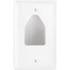 45-0001-WH 1-Gang Recessed Low Voltage Plate - White