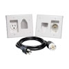45-0022-WH Recessed Pro-Power Kit with Locking Inlet - White