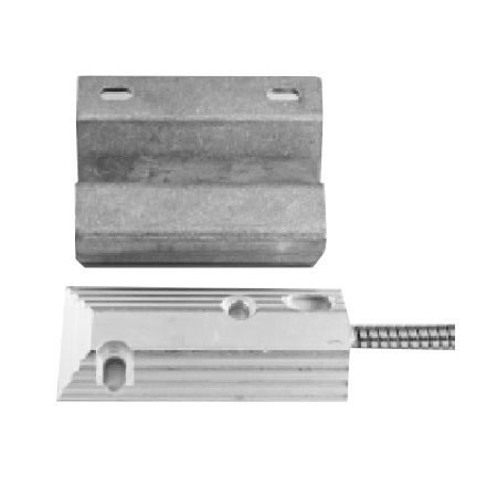 4532B GRI Open Miniature Overhead Door Magnetic Contact 2 1/2" Gap with 2' Armored Cable
