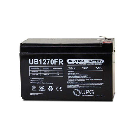 45566 UPG UB1270FR Sealed Lead Acid Battery 12 Volts/7Ah - F2 Terminal