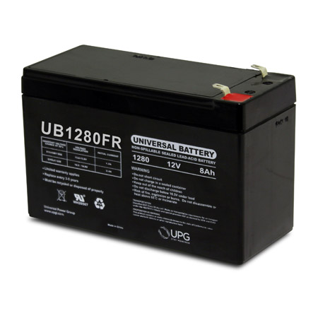 45800 UPG UB1280FR Sealed Lead Acid Battery 12 Volts/8Ah - F2 Terminal