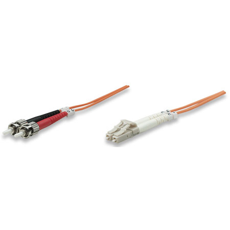 470421 Intellinet Fiber Optic Patch Cable Duplex Multimode LC/ST - OM2 - 10.0 Feet - Orange