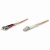 470414 Intellinet Fiber Optic Patch Cable Duplex Multimode LC/ST - OM2 - 7.0 Feet - Orange