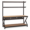 [DISCONTINUED] 5000-3-202-72 Kendall Howard 72 inch Performance Work Bench with Full Bottom Shelf - Caramel Apple