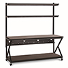 5000-3-204-72 Kendall Howard 72 inch Performance Work Bench with Full Bottom Shelf - African Mahogany