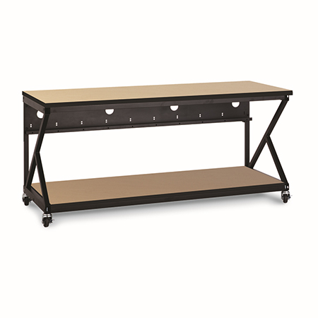 5000-3-301-72 Kendall Howard 72 inch Performance Work Bench with Full Bottom Shelf No Upper Shelving - Hard Rock Maple