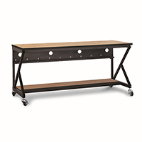 [DISCONTINUED] 5000-3-402-72 Kendall Howard 72 inch Performance Work Bench No Upper Shelving - Caramel Apple
