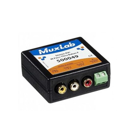 500048 MuxLab Stereo AV/IR Pass-Thru Balun - Male