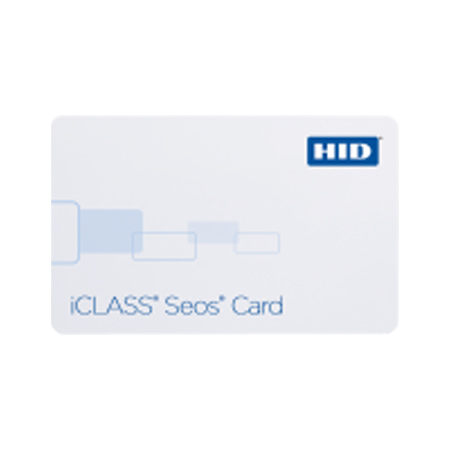 5015PGGNNT-100 HID 501x iCLASS Seos Embeddable Card 16K Bytes Programmed with Security Identity Object SIO Plain White with Gloss Finish Front Plain White with Gloss Finish Back No External Card Numbering No Slot Punch - 100 Pack