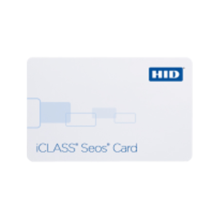 5006PGGNN-A000570-100 HID 500 iCLASS Seos Card 8K Bytes Programmed with Security Identity Object (SIO) Plain White with Gloss Finish Front Plain White with Gloss Finish Back No Printed Card Numbering No Slot Punch - 100 Pack