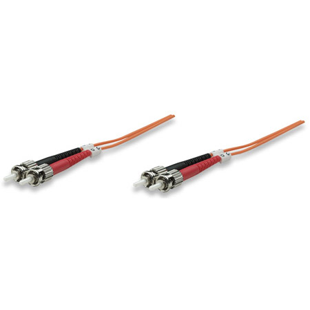 515757 Intellinet Fiber Optic Patch Cable Duplex Multimode ST/ST - OM1 - 3.0 Feet - Orange