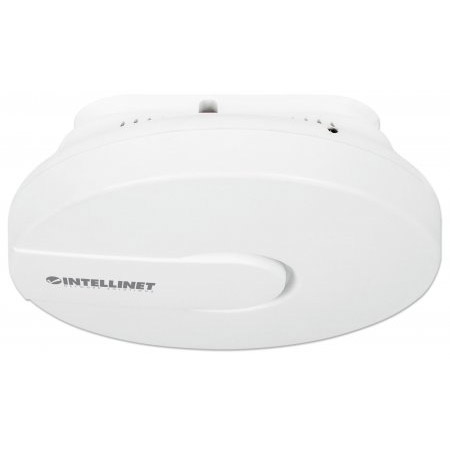 525800 Intellinet High-Power Ceiling Mount Wireless 300N PoE Access Point 300 Mbps - 2T2R MIMO - PoE Support - Multiple SSIDs and VLANs - 27 dBm - 400 mW
