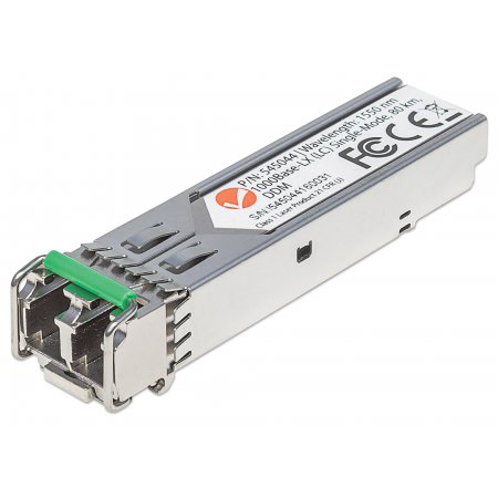 545044 Intellinet Gigabit Fiber SFP Optical Transceiver Module 1000Base-LX (LC) Single-Mode Port - 49.7 mi.