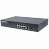 561358 Intellinet 8-Port Fast Ethernet PoE+ Web-Smart Switch with 1 Gigabit Combo Port 8 x PoE ports - IEEE 802.3at/af Power-over Ethernet (PoE+/PoE) - 1 x SFP/RJ45 Combo - Endspan - Desktop - 19" Rackmount