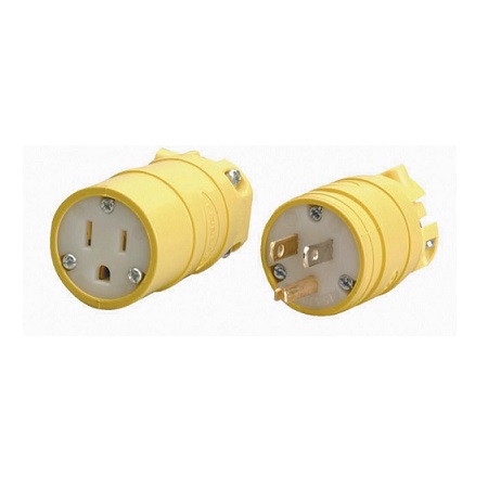 59900000 Southwire Tools and Equipment 15A/125V Yellow Rubber Male-Plug Industrial Grade