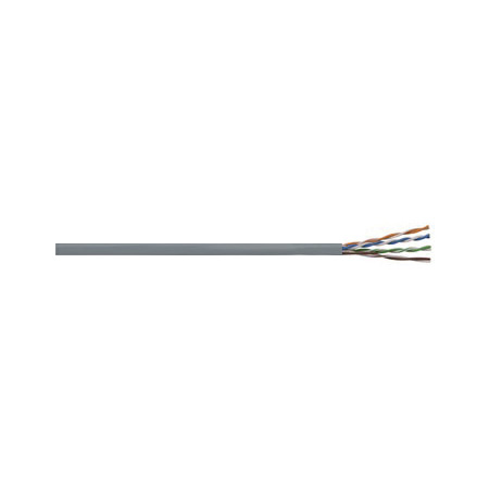 5AE244UTPRM2G Remee 24 AWG 4 Pair Unshielded Twisted Pairs (UTP) Solid Copper CMR Cat5e Non-Plenum Network Cable - 1000' Pull Box - Gray