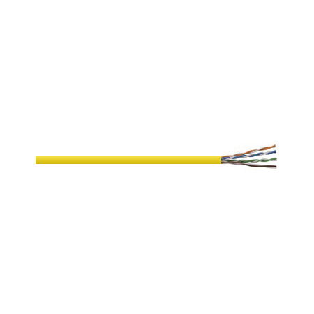 5AE244UTPRM2Y Remee 24 AWG 4 Pair Unshielded Twisted Pairs (UTP) Solid Copper CMR Cat5e Non-Plenum Network Cable - 1000' Pull Box - Yellow