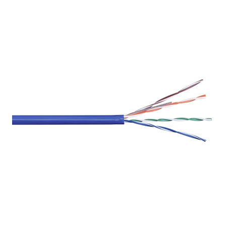 5BE244UTP/350M2O Remee 24 AWG 4 Pair Unshielded Twisted Pairs (UTP) Solid Bare Copper CMP Cat5e Plenum Network Cable - 1000' Pull Box - Blue