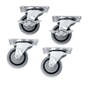 5WLR Middle Atlantic Set of Fine Floor 4 Casters for Any Slim 5, (2 Locking) With Mounting Hardware