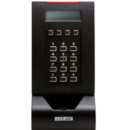 6180BKR000000 HID bioCLASS RKLB57 Read Only Contactless Smart Card Biometric Reader/Enroller with LCD/Keypad and Fingerprint Authentication (Wiegand)