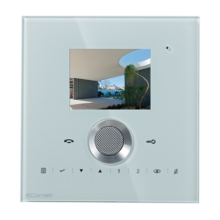 6202HW/C Comelit Planux Lux Series ViP System Hands-Free Color Monitor - White