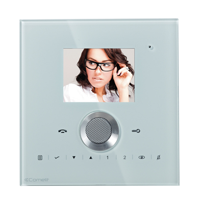 [DISCONTINUED] 6202W/C Comelit Planux Lux Series VIP System Hands-Free Color Monitor-White