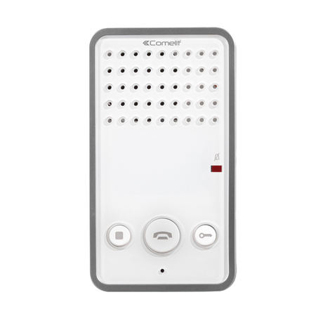 6228WBM Comelit Easycom All White Hands-Free station with Magnetic Induction Version ((Special Order))