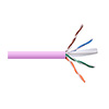 6RF234UTPM3P Remee 23 AWG 4 Pair Unshielded Twisted Pairs (UTP) Solid Bare Copper CMR Cat6 Non-Plenum Network Cable - 1000' Reel in Box - Pink