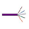 6RF234UTPM3V Remee 23 AWG 4 Pair Unshielded Twisted Pairs (UTP) Solid Bare Copper CMR Cat6 Non-Plenum Network Cable - 1000' Reel in Box - Violet