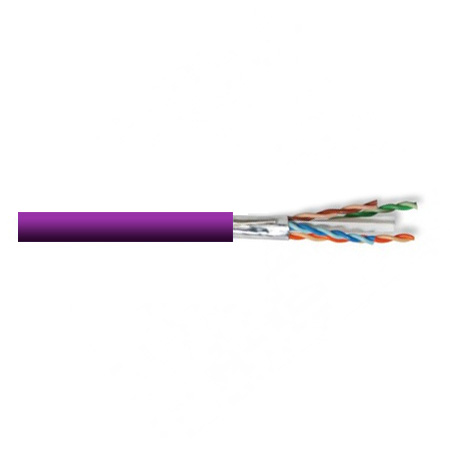 6UA234STPRM1V Remee 23 AWG 4 Pair Shielded Twisted Pairs Copper CMR Cat6a Non-plenum Network Cable - 1000' Reel - Violet