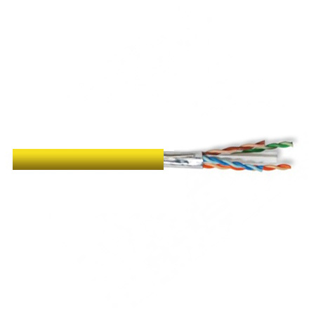 6UA234STPRM1Y Remee 23 AWG 4 Pair Shielded Twisted Pairs Copper CMR Cat6a Non-plenum Network Cable - 1000' Reel - Yellow