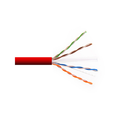 6UA234UTPRM1R Remee 23 AWG 4 Pair Unshielded Twisted Pairs (UTP) Stranded Copper CMR Cat6a Non-plenum Network Cable - 1000' Reel - Red