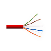 6UA234UTPRM1R Remee 23 AWG 4 Pair Unshielded Twisted Pairs (UTP) Stranded Copper CMR Cat6a Non-plenum Network Cable - 1000' Reel - Red