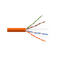 6UB234UTPM1Z Remee 23 AWG 4 Pair Unshielded Twisted Pairs (UTP) Stranded Copper CMP Cat6a Plenum Network Cable - 1000' Reel - Orange