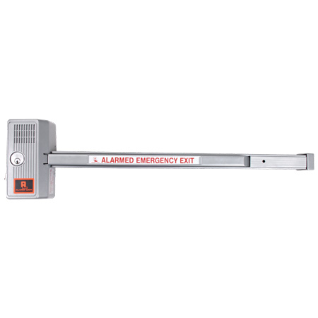 710X28X48 Alarm Lock Alarmed Panic Device - 48" Bar 2-Minute Auto Re-set - Clear Anodized Aluminum Finish