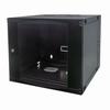 713825 Intellinet 19" Double Section Wallmount Cabinet 6U Flatpack - Black - (23.62") depth